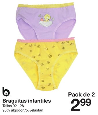 Zeeman Braguitas infantiles Tallas 92-128 oferta