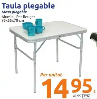 Action Taula plegable 75x55x70 cm oferta