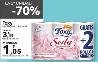 Clarel Foxy Papel higiénico Seda 4+2 oferta
