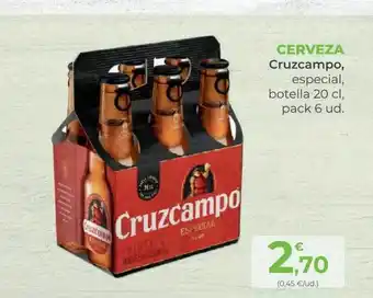 SPAR Gran Canaria Cerveza Cruzacampo Especial oferta