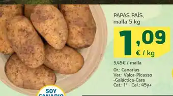 HiperDino Papas País malla 5 kg oferta
