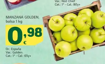 HiperDino Manzana Golden bolsa 1 kg oferta