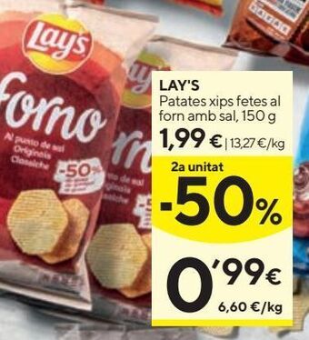 Caprabo Patatas fritas al horno con sal lays oferta