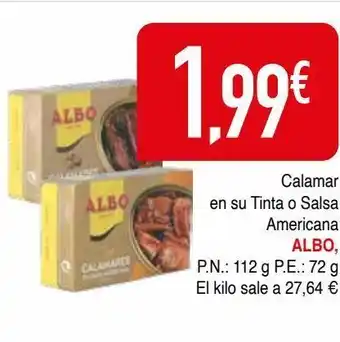 Minymas Calamares en su tinta oferta