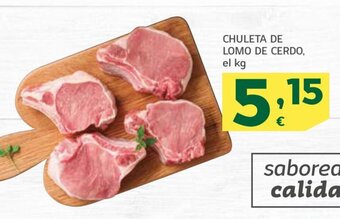 HiperDino Chuleta De Lomo De Cerdo el kg oferta