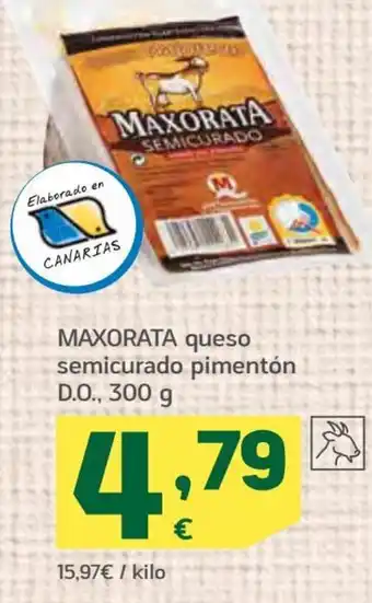 HiperDino Maxorata queso semicurado pimentón D.O. 300g oferta
