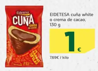 HiperDino Eidetesa cuña white o crema de cacao 130g oferta