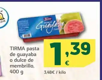 HiperDino Tirma pasta de guayaba o dulce de membrillo, 400g oferta