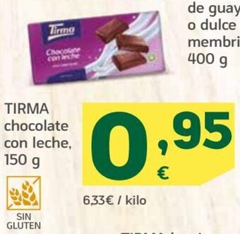 HiperDino Tirma chocolate con leche, 150 g oferta