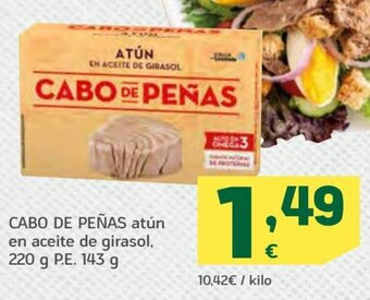 HiperDino Cabo De Peñas atún en aceite de girasol 220 g P.E. 143 g oferta