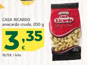 HiperDino Casa Ricardo anacardo crudo, 200 g oferta