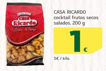 HiperDino Casa Ricardo cocktail frutos secos salados , 200 g oferta