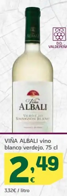 HiperDino Viña Albali vino blanco verdejo, 75 cl oferta