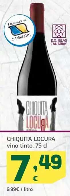 HiperDino Chiquita Locura vino tinto, 75 cl oferta