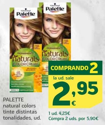 HiperDino Palette natural colors tinte distintas tonalidades, ud. oferta