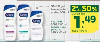 HiperDino Sanex gel biomeprotect aceite, 600 ml oferta