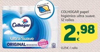 HiperDino Colhogar papel higiénico ultra suave XXL, 12 rollos oferta