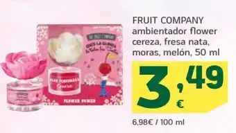 HiperDino Fruit Company ambientador flower cereza, fresa nata,,oras, melon 50 ml oferta