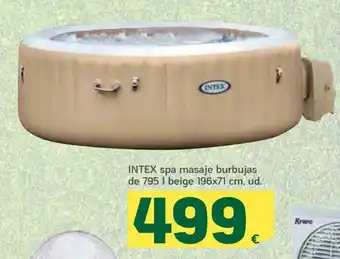 HiperDino Intex spa masaje burbujas de 795 I beige 196x71cm. ud. oferta