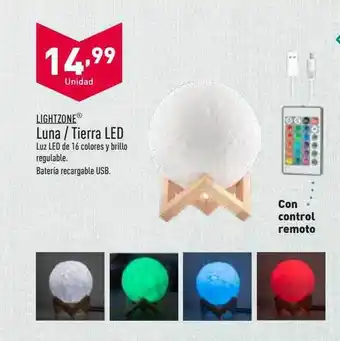 ALDI Lightzone Luna Tierra Led oferta