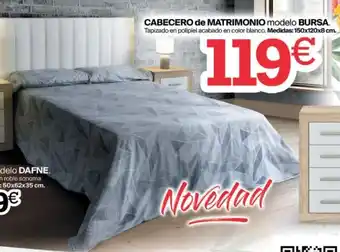 Tifón Hipermueble Cabecero de Matrimonio modelo Bursa 150x120x8 cm oferta