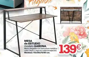 Mesa de Estudio modelo Garona 110x56x75/90 cm