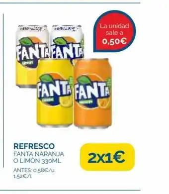 Cash Ecofamilia Refresco Fanta Naranja o Limón 330ml oferta
