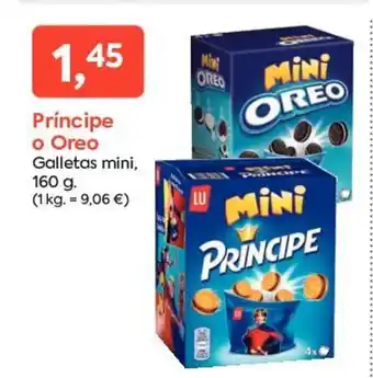Suma Supermercados Principe o Oreo Galletas mini, 160 g oferta