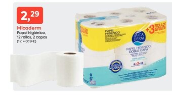 Suma Supermercados Micaderm Papel higiénico 12 rollos 2 capas oferta