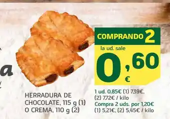 HiperDino Herradura de chocolate, 115g o crema, 110 g oferta