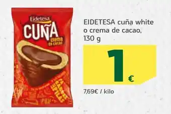 HiperDino Eidetesa cuña white o crema de cacao 130 g oferta