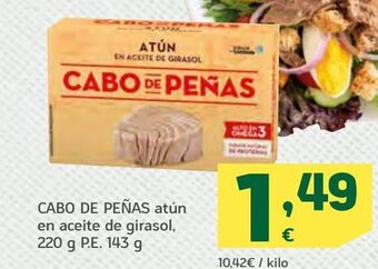 HiperDino Atún en aceite de girasol cabo de peñas oferta