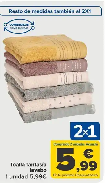 Carrefour Toalla fantasía lavabo oferta
