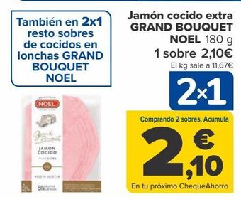 Carrefour Jamón cocido extra grand bouquet noel oferta