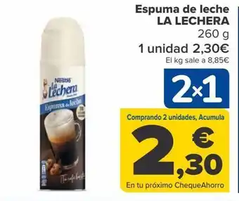Carrefour Espuma de leche la lechera oferta
