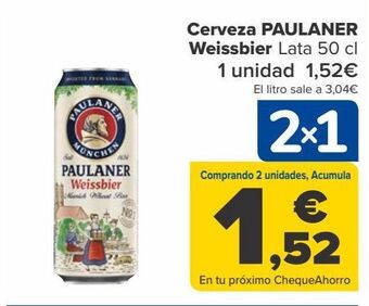 Carrefour Cerveza paulaner weissbier oferta
