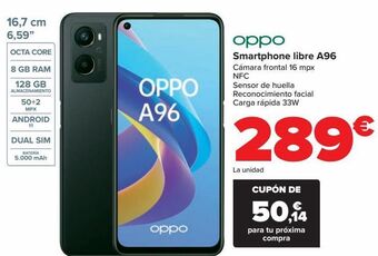 Carrefour Oppo smartphone libre a96 oferta