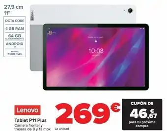 Carrefour Lenovo tablet p11 plus oferta