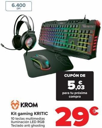 Carrefour Krom kit gaming kritic oferta