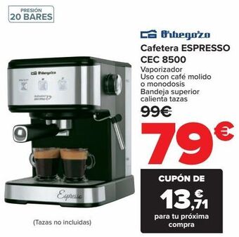 Carrefour Orbegozo cafetera espresso cec 8500 oferta