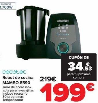 Carrefour Cecotec robot de cocina mambo 8590 oferta