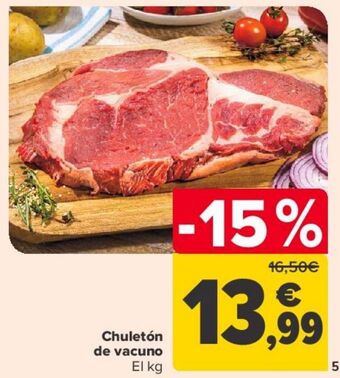 Carrefour Chuletón de vacuno oferta