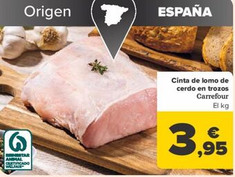 Carrefour Cinta de lomo de cerdo en trozos carrefour oferta