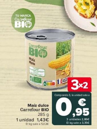 Carrefour Maíz dulce carrefour bio oferta