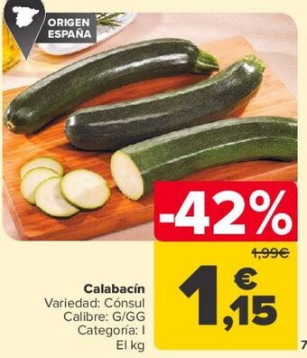 Carrefour Calabacín oferta