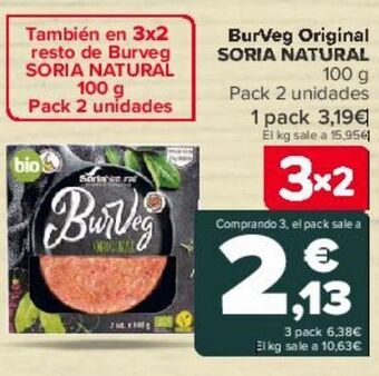 Carrefour Burveg original soria natural oferta