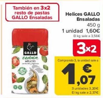 Carrefour Helices gallo ensaladas oferta