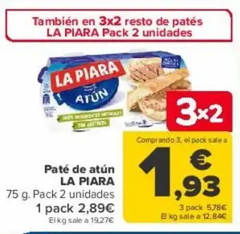 Carrefour Paté de atún la piara oferta