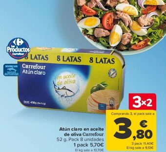 Carrefour Atún claro en aceite de oliva carrefour oferta