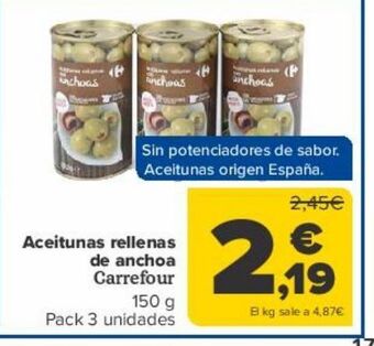 Carrefour Aceitunas rellenas de anchoa carrefour oferta